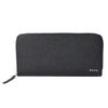 Paul Smith Genuine Leather Long Wallet with Gift Wrapping Includes One Cleaning Cloth Name Men's Zip-Around Zipper, Black, Included, (No Engraving)