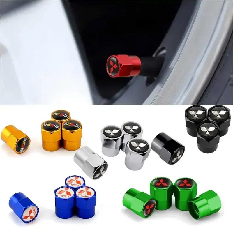 4pcs Car Tire Valve Stem Cap Wheel Air Cover for Mitsubishi Ralliart Pajero Lancer ASX Colt Outlander Eclipse Delica Colt AJ3
