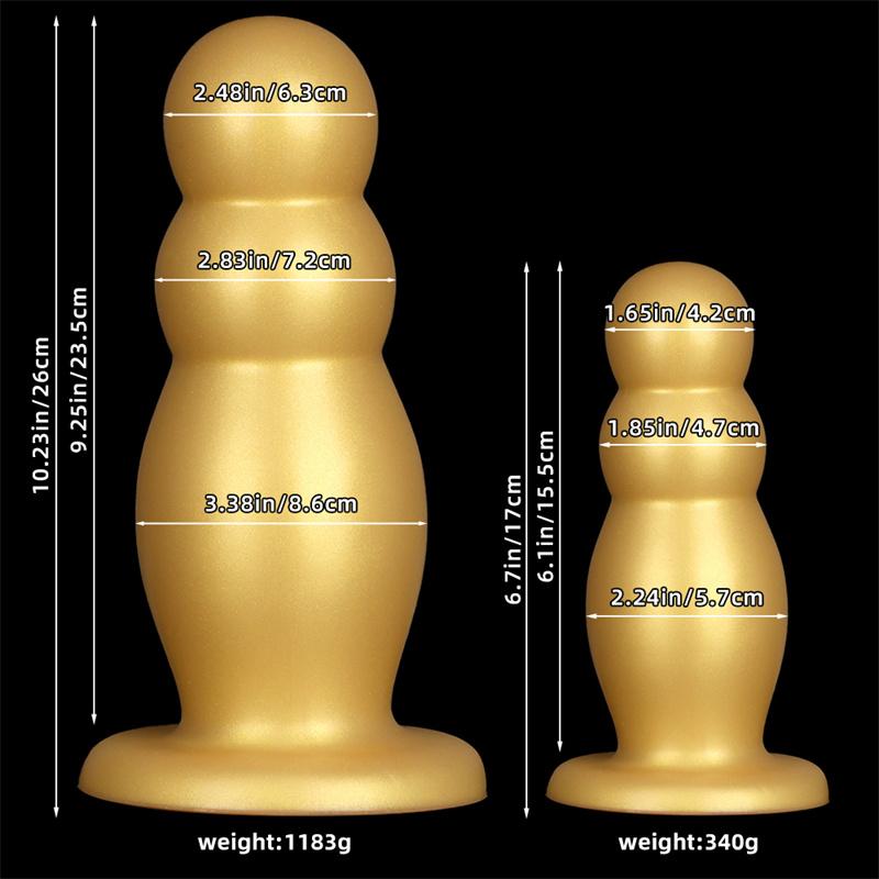 9cm Golden Silicone J Dildo Giant Dildo Anal Plug Fisting Supplies Extra Large Super Thick Adult Supplies
