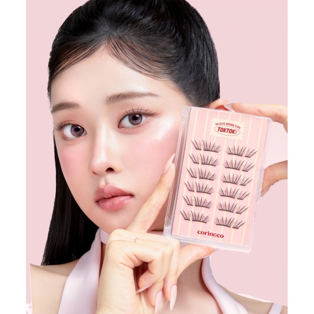 Coringco Tok Tok Hara No Glue Half Strand Lashes Ready Reddy