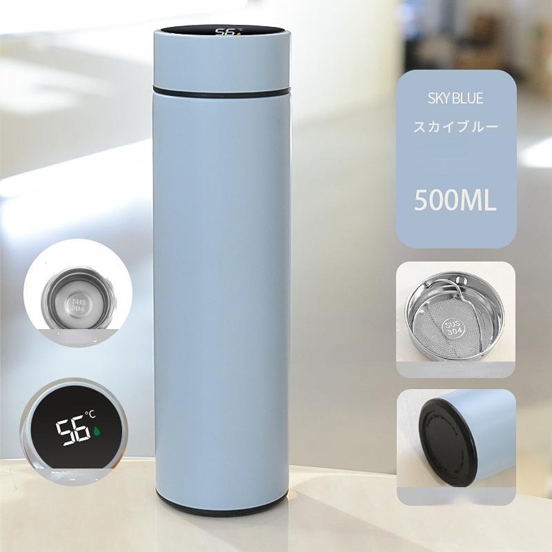 

Интеллектуальный термос большой емкости, 500 мл, термосы, портативный термос из нержавеющей стали, бутылка для воды, дорожная чайная кружка, офисный термос 500ml