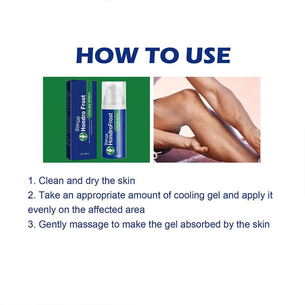 Hondrofrost Beruhigendes Gel, kühlende Schmerzlinderungswirkung, Gelenkschmerzölspray, Linderung von Knie- und Nackenschmerzen, Körpergesundheitspflege, Massagekörper, 120 ml