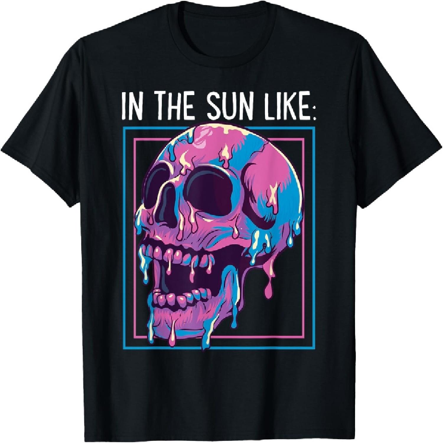 

Pastel Goth Melting Skull In The Sun Like T-Shirt XXXXXL різнокольоровий
