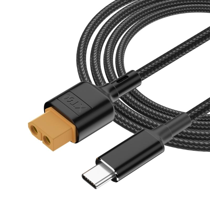 Multi-Function Type C to XT60 Charging Cord XT60 Charger Cable Replacement Fire-Resistant and Environmentally Friendly