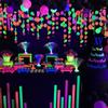 2m Neon Fluorescent Garland Colorful Glow Pennant  Wedding Celebrations