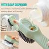 1/2pc Multi-function automatic spot shoe brush soft hair hand pressure hanging hole suitable for clothing carpet plastic handles