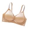 Satin Jelly Soft Support Wire-Free Push-Up Bra with Fixed Cups and Smooth Beautiful Back
