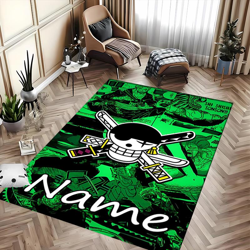 Custom Personalization Zoro the Pirate King Area Rug - Perfect For Kitchen, Bathroom,Laundry Room Decor Large Size Available,Gift All Seasons