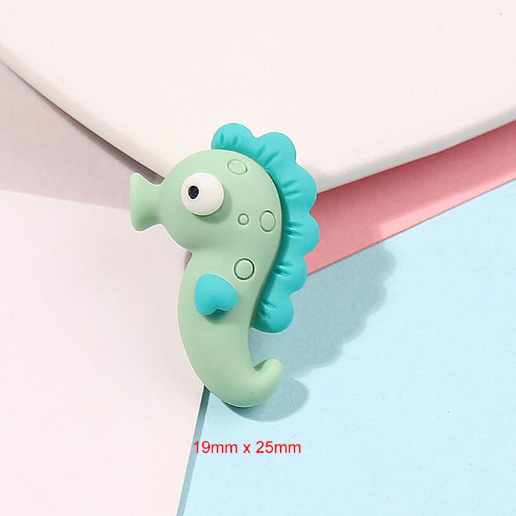 New Summer Sea Animal Theme Octopus Conch Fish Crab Dolphin Turtule Design Flatback Resin Cabochons