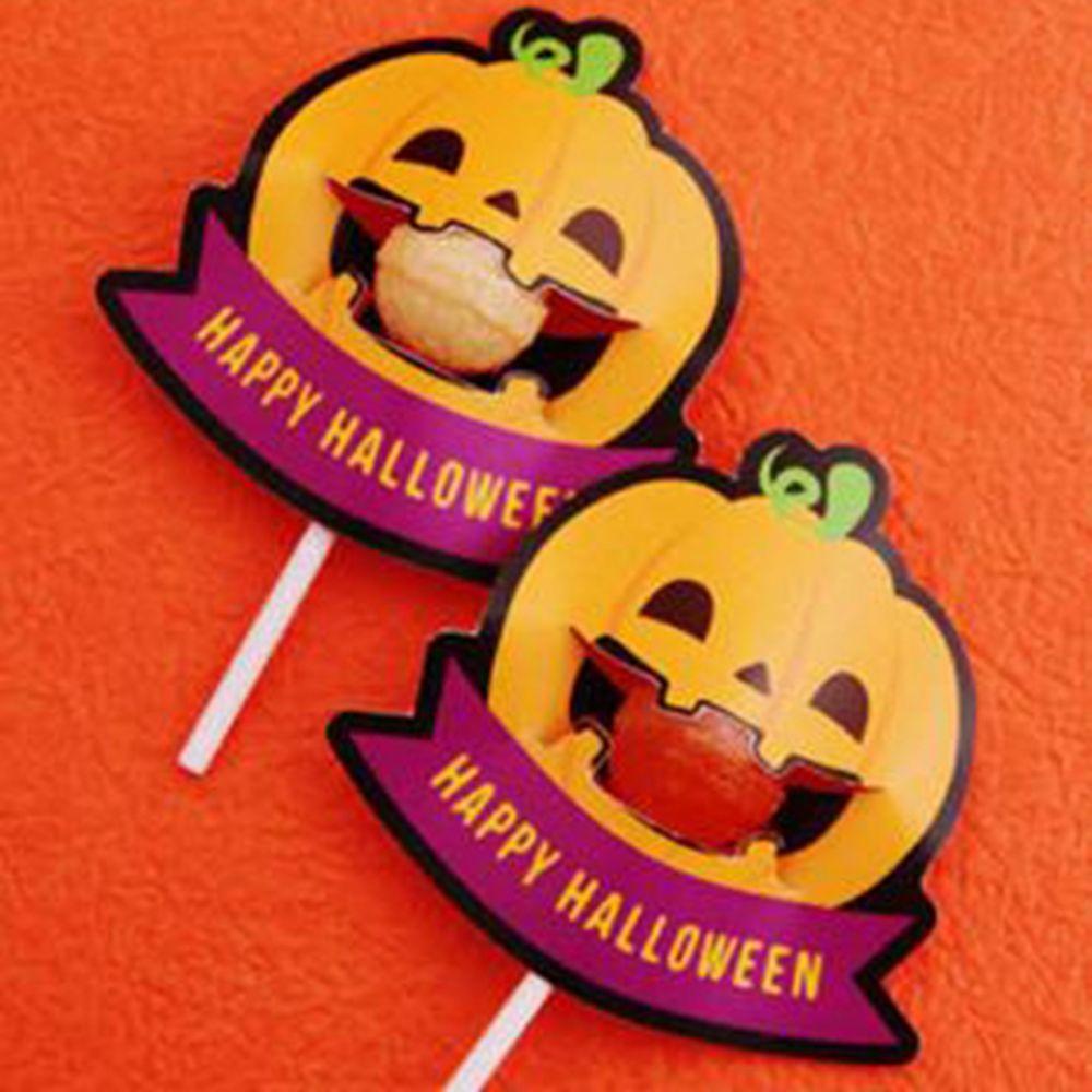 

Ghost Pumpkin Style Kids Gift DIY Children Day for Toddler Party Supplies Halloween Lollipop Cards Candy Decorations 2