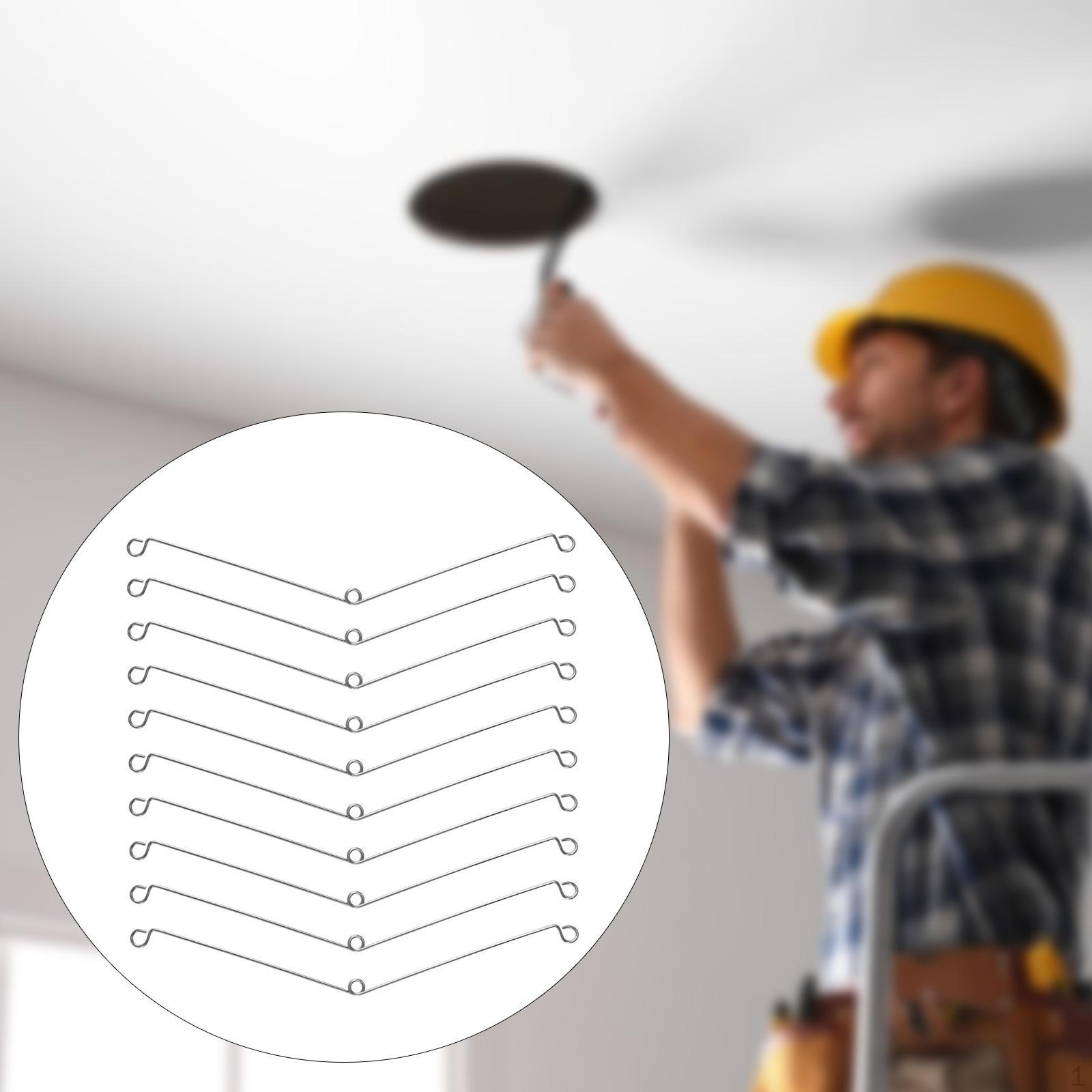 

Recessed Light Spring Clips Lamp Retaining Covers Trims for Downlights Compact Metal Room 10pcs