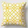 Home Decor Geometric Patterns Yellow Throw Pillow Covers Pattern Cushion Cover Suitable For Sofa Bedroom Car Pillow Cover