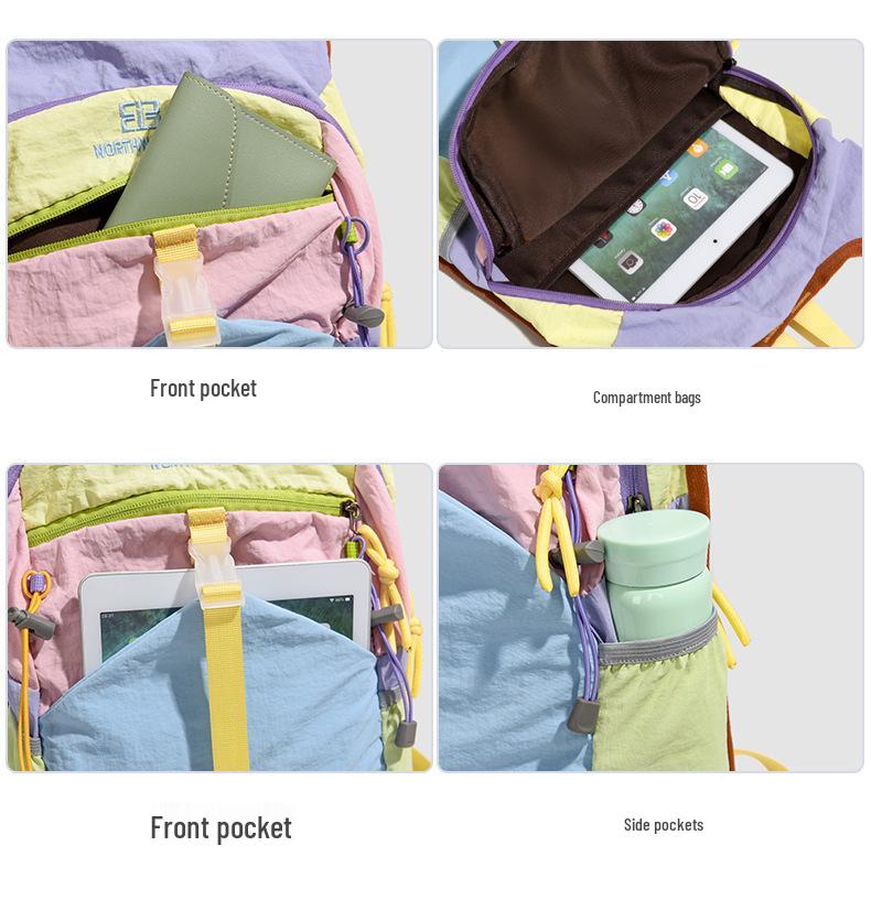 Color Block Waterproof Outdoor Sports & Travel Backpack, Wear-Resistant & Trendy for Camping