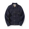 Mens Denim Jacket Japanese Retro Work Clothes Men Jacket Casual Long Sleeve Lapel Single Breasted Outerwear Coats Cardigan Tops