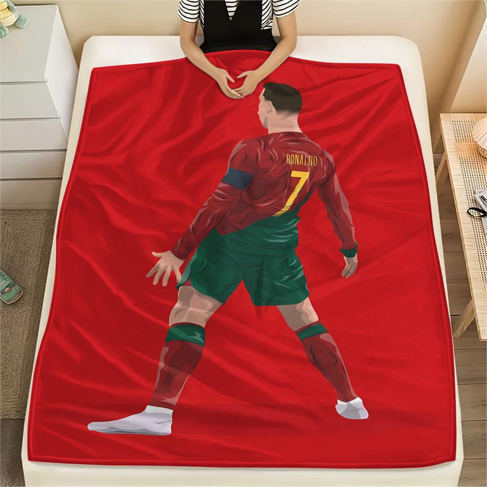 

1PC Ronaldo Print Flannel Blanket, High quality All Seasons, Home Decor, Warmth and Comfort, Perfect for Christmas Gifts 80cm x 120cm