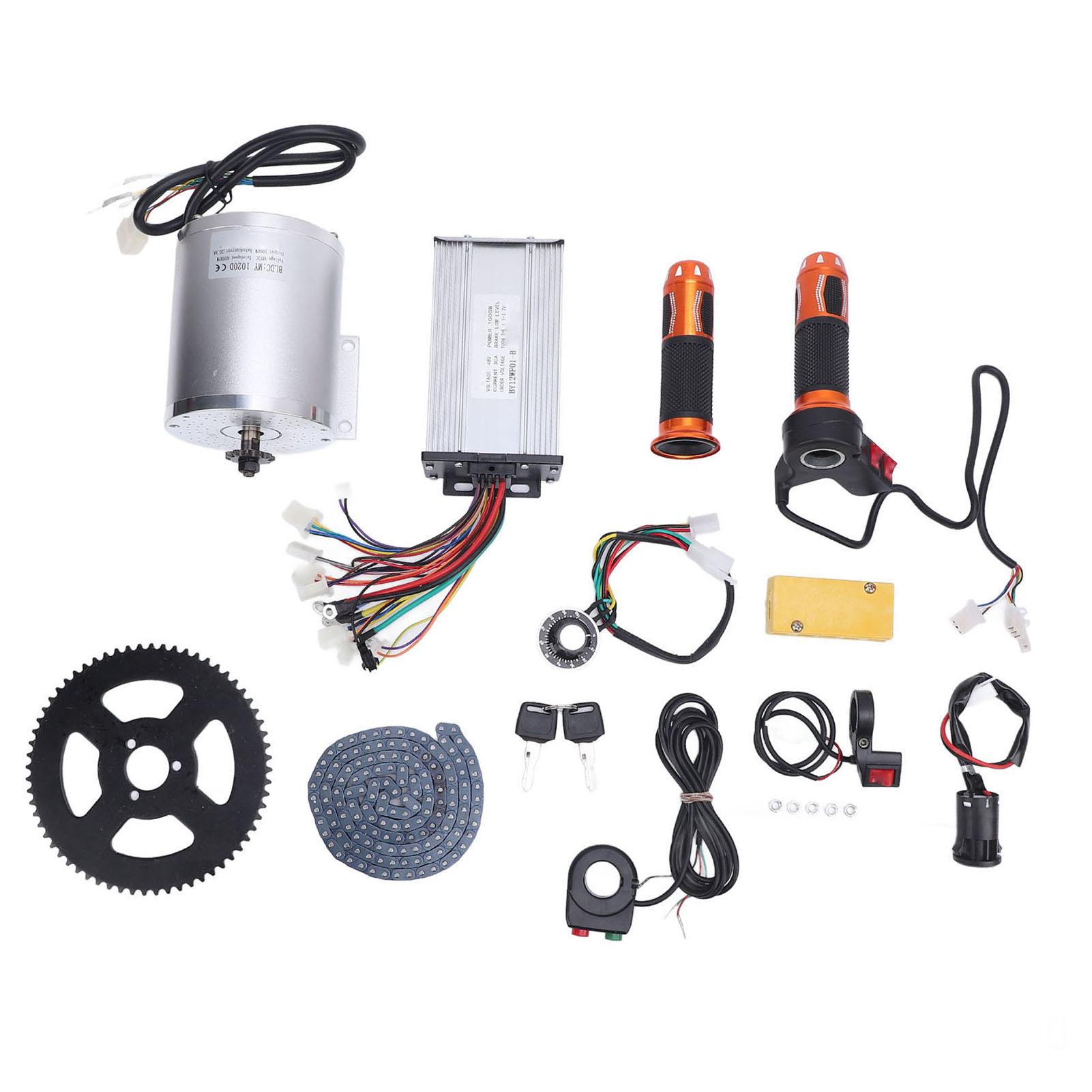 Igeteck Electric Brushless Direct Current Motor Kit 48V 1000W With Controller Throttle Scooter Motorcycle Conversion Parts