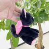 PP Cotton Bow Cat Plush Keychain Soft Stuffed Doll Keychain Kitty Keyring Doll  Backpack Decor