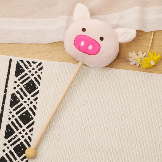 Plush Massage Stick Cute Cartoon Animal Head Plush Toy Manual Slapping Massage Tool Shoulder Back Knock Stick Hammer Children Gift