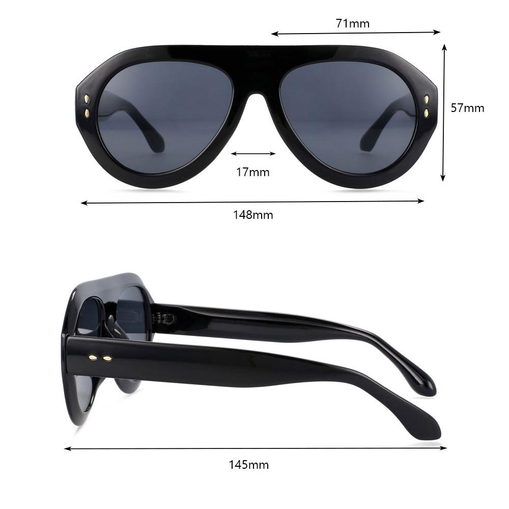 Oversized Sunglasses Fashion Women Brand Goggle Shades Uv400 Vintage Glasses