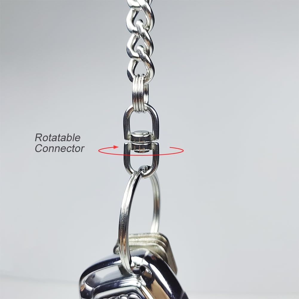 Wallet Chain Stainless Steel Heavy Duty Key Chain with Chain for Biker Trucker Motorcycle Pants Jean