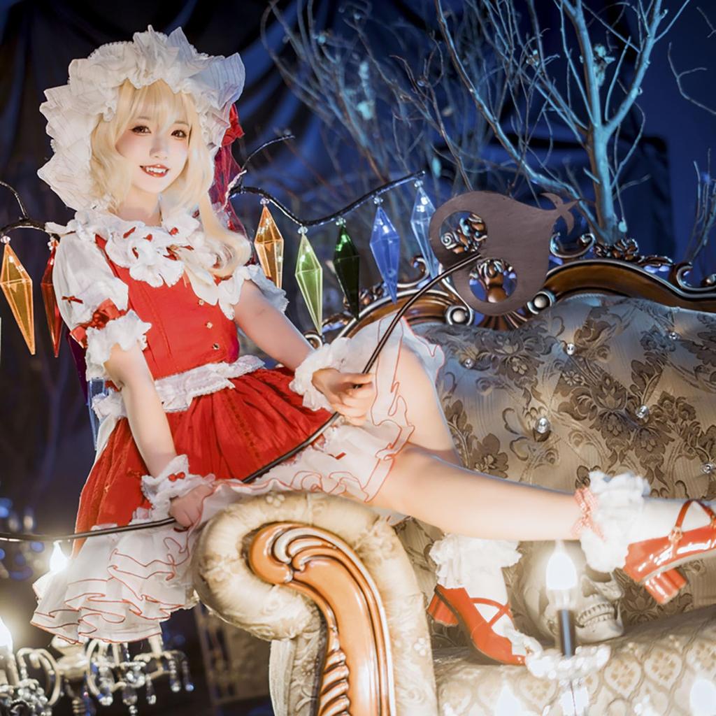 [Milky Time] Flandre Scarlet Cosplay Anime Halloween Lolita Costume (M)