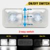 OEMASSIVE 12V 48LED 2835 SMD Interior Double Dome Ceiling Light Cabin Roof Lamp For RV Boat Camper Caravan Lorry Bus Motorhome