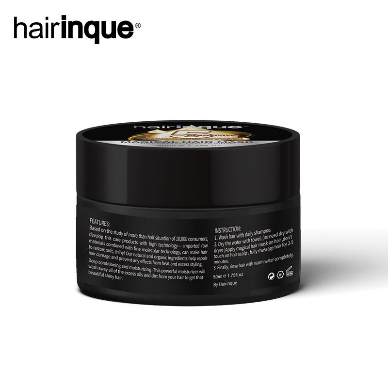 Hairinque 50 ml Magická maska ​​na vlasy Hĺbková opravná maska ​​na vlasy Výživa a jemný kondicionér Zlepšenie krepovatenia Opravuje poškodenie vlasov Obnovuje hebkú starostlivosť o vlasy