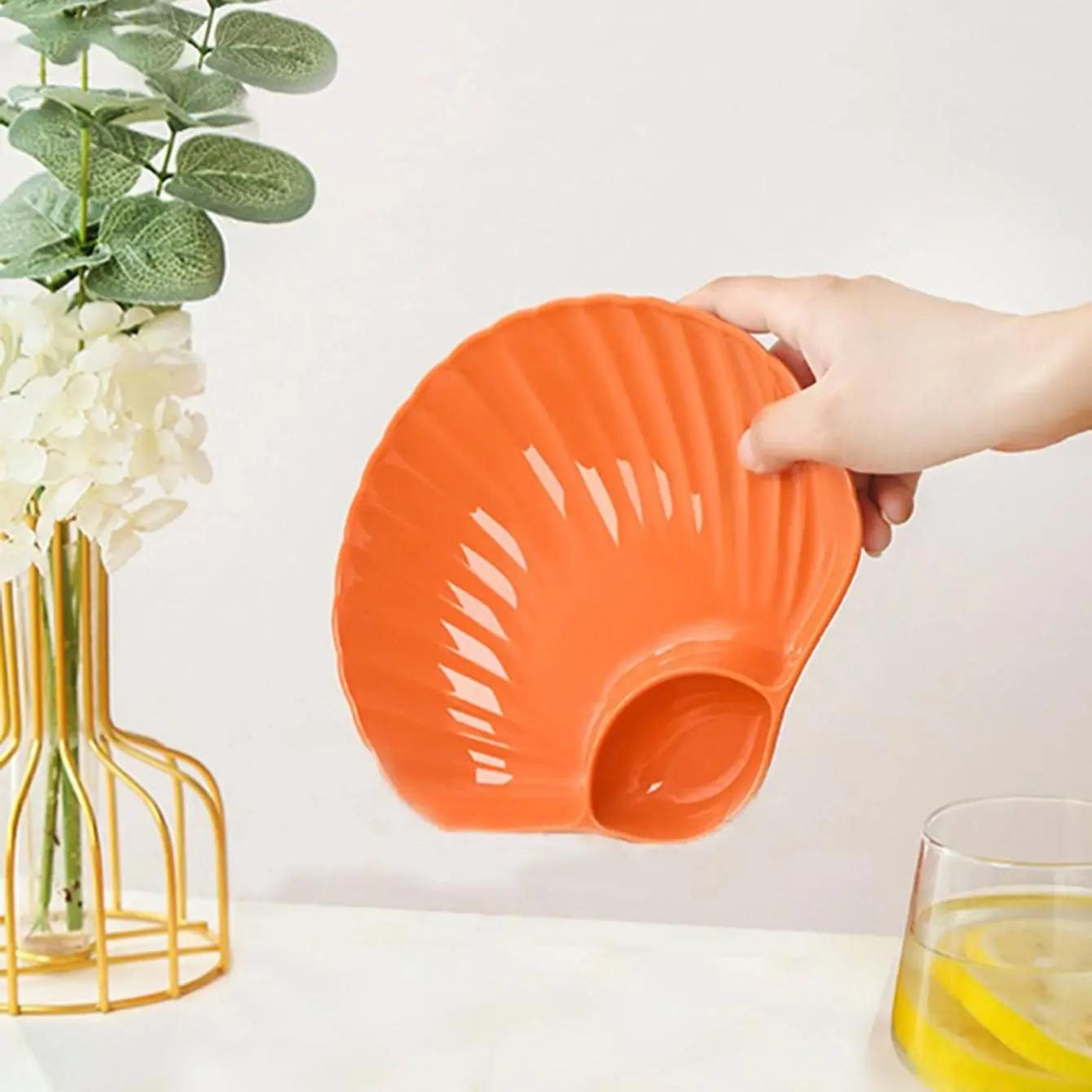 

1 шт. - Тарелка для пельменей, пластиковая тарелка с соусницей, тарелка для пельменей с упаковкой для соуса оранжевый