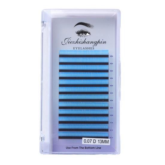 1 Box Fake Eyelash UV Eyelash Extensions Colorful Fluorescent Lash Multi Colored Mixed Stage Performance Curled Long Artificial Eyelash