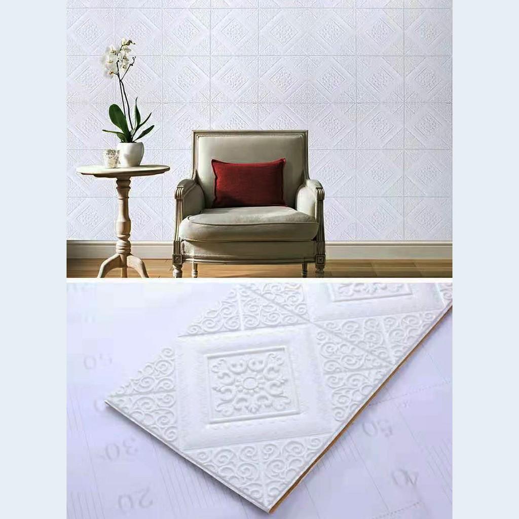 10 Stück 70cmx35cm 3D Wandaufkleber Tapete Ziegel Retro Tapete Schaumstoffziegel Selbstklebende Tapete