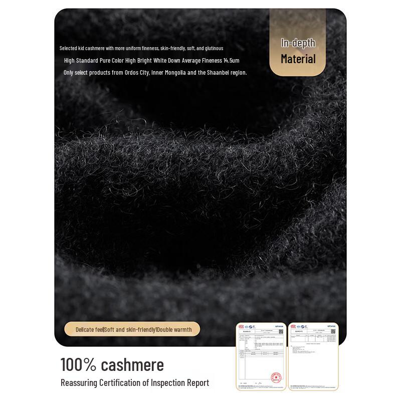 JIUMU Men's Warm Knitted Cashmere Scarf