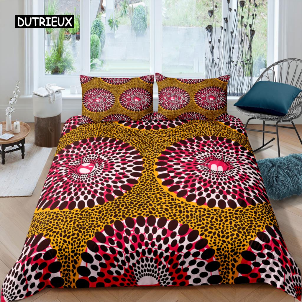 Exotic Geometric Duvet Cover Set Luxury Mandala Bedding Set Colorful Abstract Art Polyester Quilt Cover Queen Comforter Cover