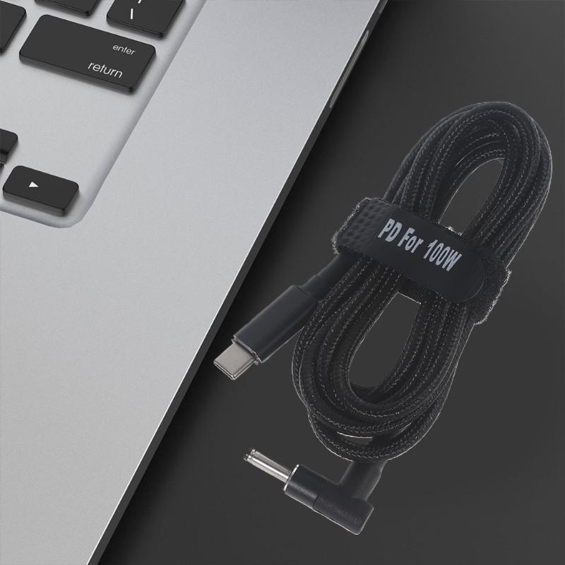 Cabo de Gatilho Emulador PD USB Tipo C USB-C para Plugue de Alimentação DC 18.5-20V 3.5x1.35mm para Laptop