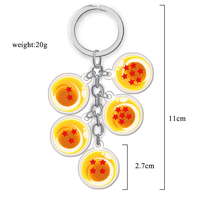 Double-Sided Cute Dragon Ball Anime Acrylic Keychain Pendant 2.7cm