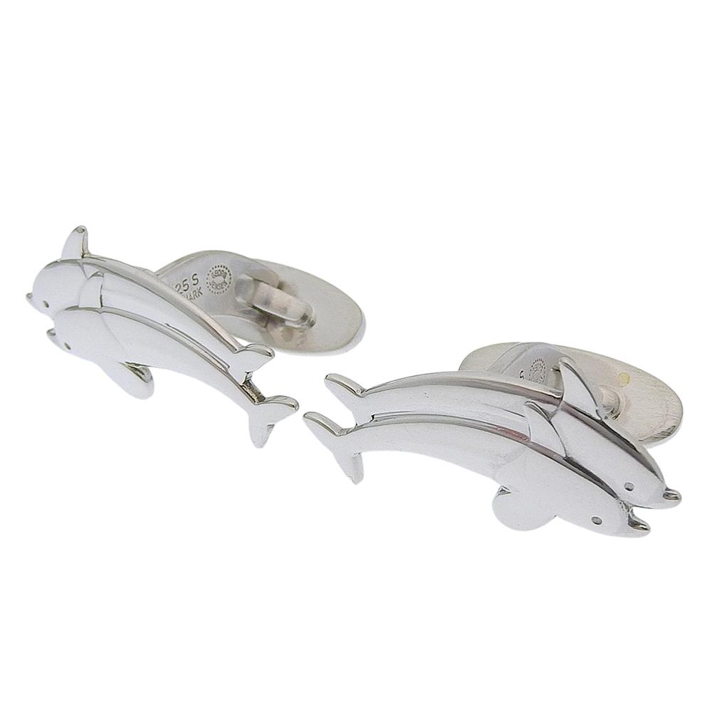 Georg Jensen Dolphin cuffs Silver925 unisex Used