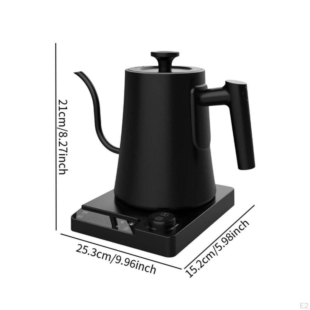 Electric Coffee Kettle Multipurpose Stainless Steel 1200W Quick Boil Gooseneck for