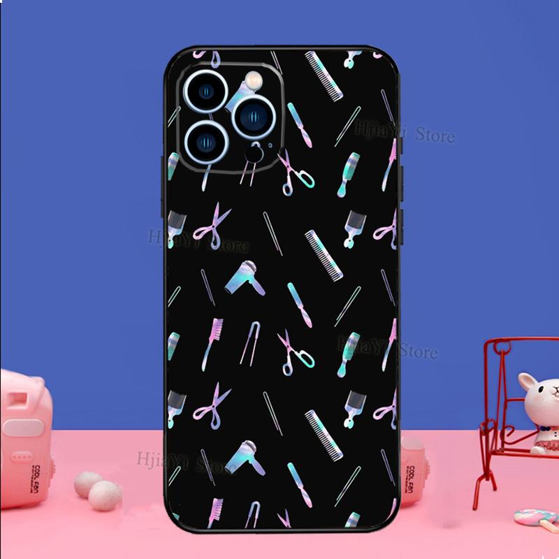 Hair Stylist Hairdresser Case For iPhone 13 11 Pro Max 12 Mini 7 8 6 6s Plus XR X XS Max SE Silicone Phone Cover
