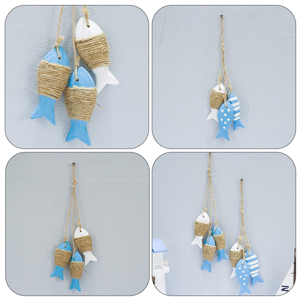 2 Pcs Ocean Decorations Flamingo Ornament Sea Fish Accessories Home Decorate