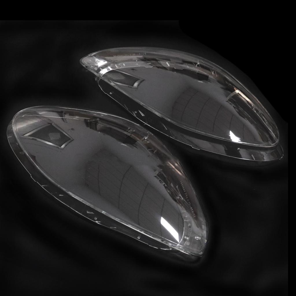 2Pcs Front Headlight Lens Cover Shell Clear For Porsche Panamera 2017-2020