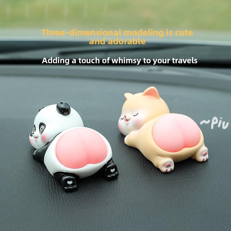 Animal Car Decor Resin Playful Bunny Car Accessory Ideal For Gift Giving And Celebrations
