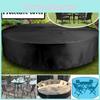 Durable Circular Table Dust Cover For Patio And Courtyard Furniture