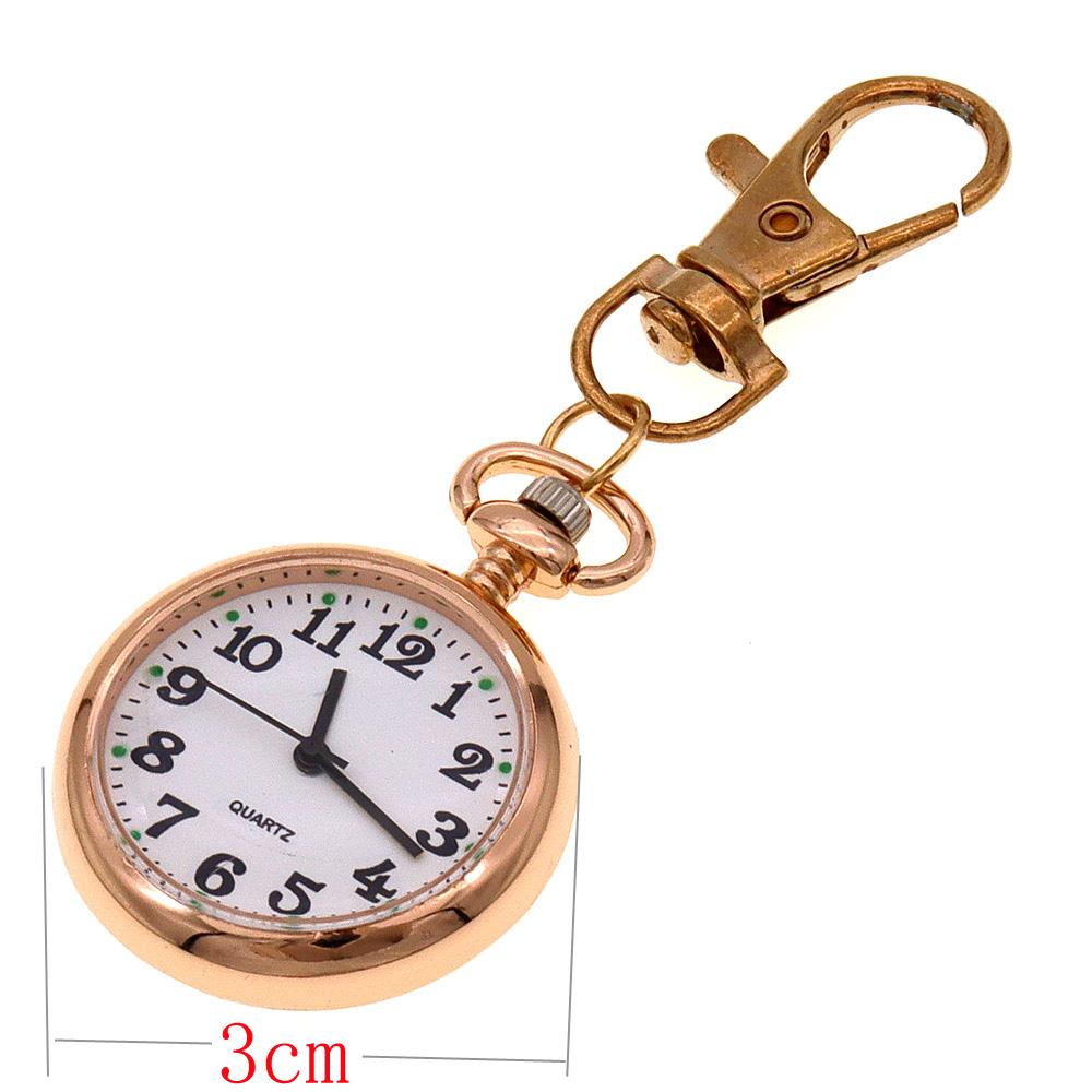 10pcs Vintage Pocket Watches Nurse Doctor Keychain Fob Clock with Battery for Gifts