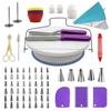 ZISIZ 106-Piece Cake Decorating Kit with Turntable