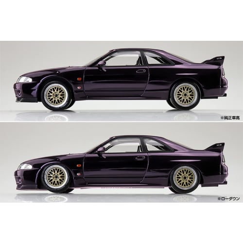 Aoshima Bunka Kyozai (AOSHIMA) 1/32 The Snap Kit Series Nissan R33 Skyline GT-R Custom Wheels (Midnight Purple) Pre-Colored Plastic Model Kit No. 15-S