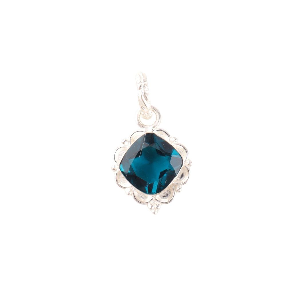 Apatite Gemstone 925 Sterling Silver Jewelry Handcrafted Statement Pendant 1.50" PP-2-11