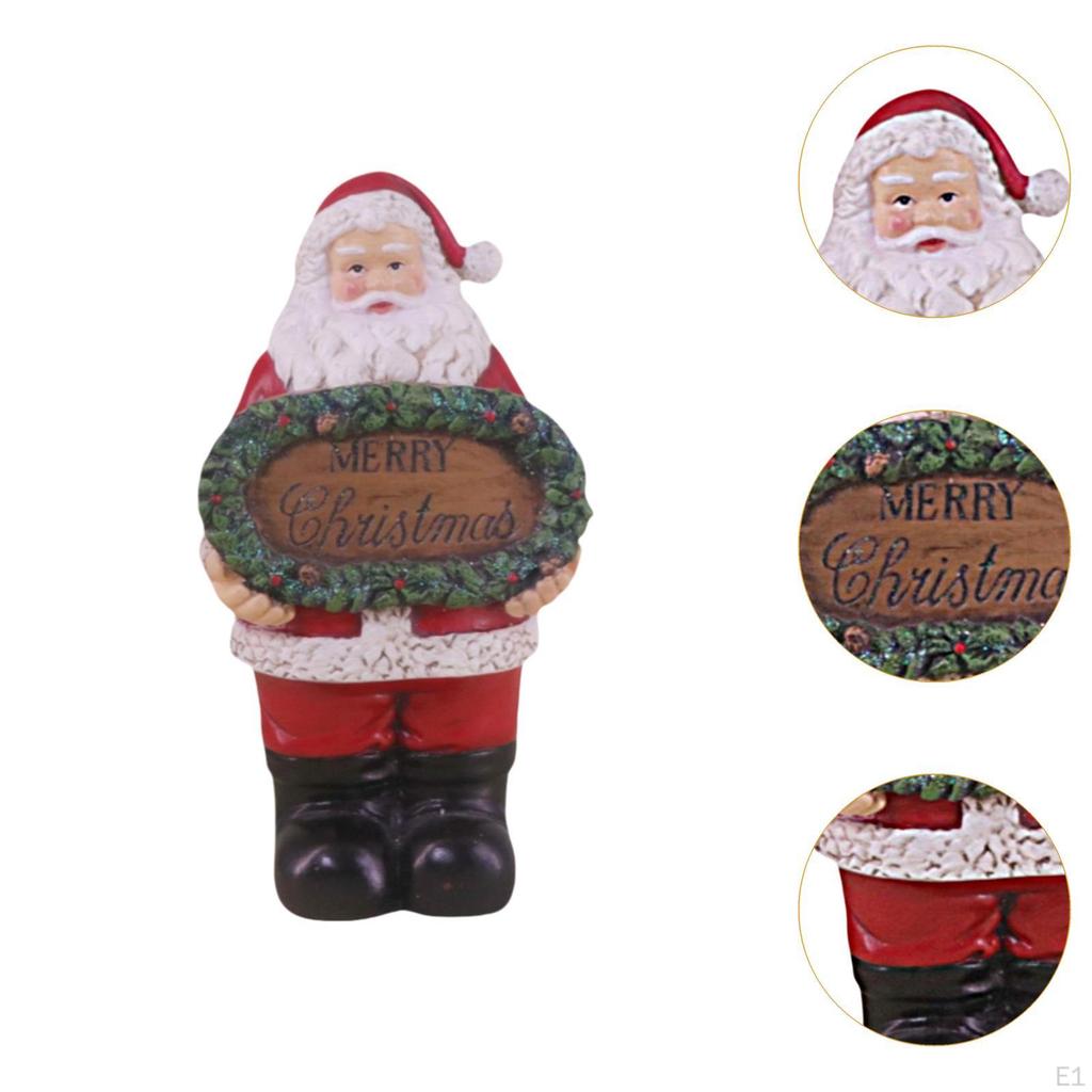 Resin Christmas Figurines, Decoration, Hand Painted Figurine, Santa Claus Statue for Party