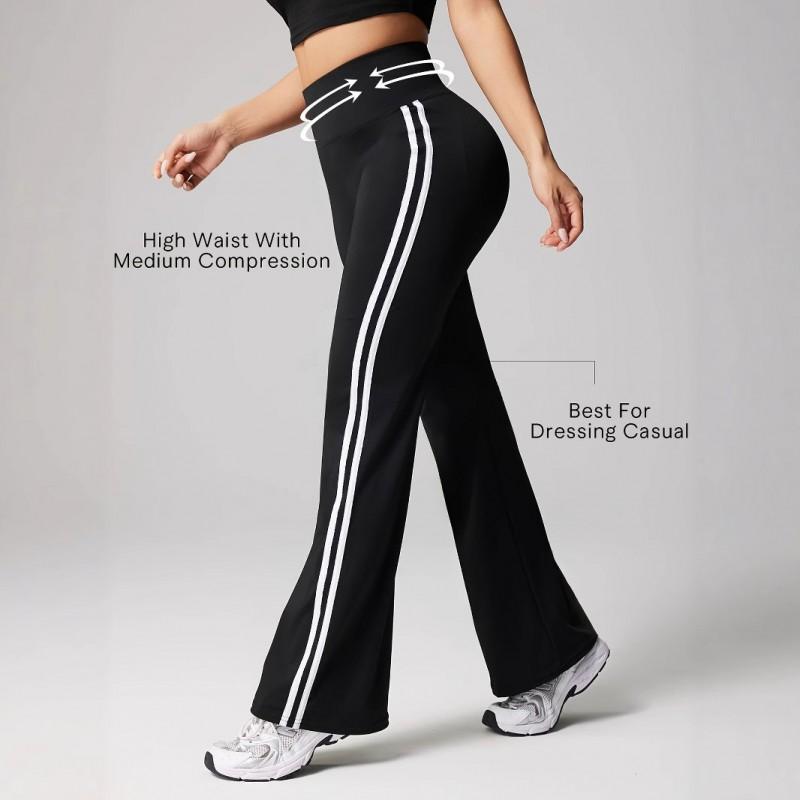 High Waisted Wide Leg Pants Women Slim Fit Flared Trousers Casual Daily Wear