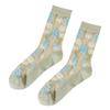 Crystal Silk Floral Embroidery Socks Ultra-Thin Nylon Long Socks Chic Mid-Tube Socks  Cosplay
