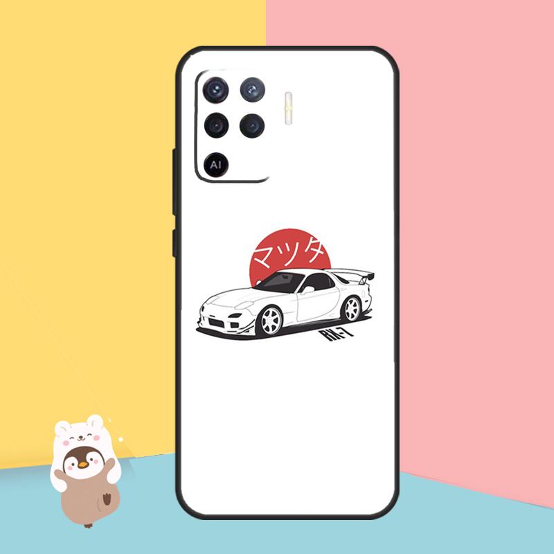 JDM Car RX7 MX5 Case For OPPO A54 A74 A94 A52 A72 A83 A91 A93 A15 A16 A5 A9 A31 A53 A53S 2020 Back Cover
