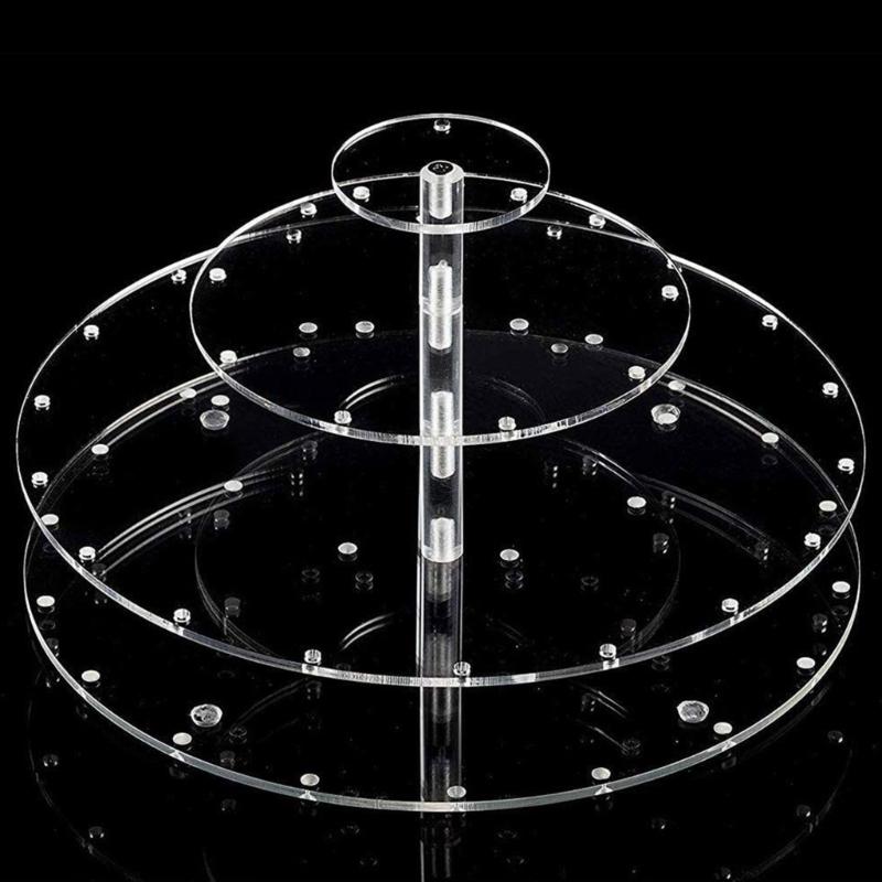 Clear Acrylic Lollipop Stand With 4 Tiered Design 31 Slots For Dessert Display At Event Celebration